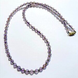 Genuine Amethyst Crystal Cut Necklace